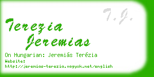 terezia jeremias business card