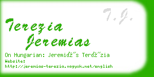 terezia jeremias business card